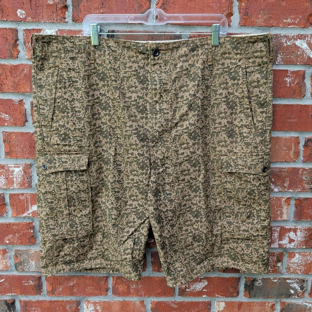 Levis Cargo Shorts Mens 42 Green Brown Digital Camo Utility